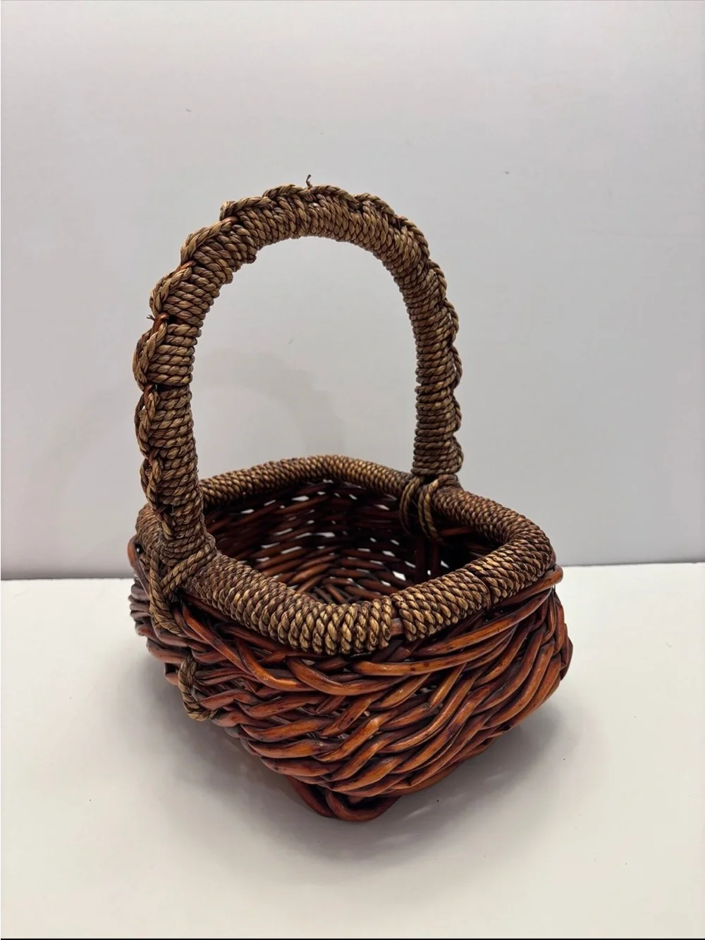 Woven Basket with Handle - Home Decor Storage